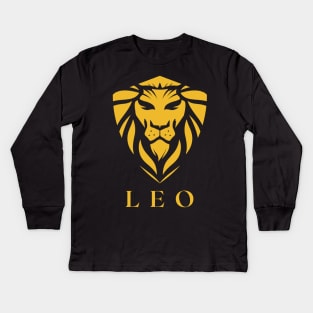 leo astrology Kids Long Sleeve T-Shirt